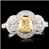 Image 1 : 18K Gold 1.79ctw Fancy Diamond Ring
