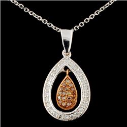 18K Gold 0.35ctw Fancy Diamond Pendant