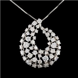 14K White Gold 4.80ctw Diamond Necklace