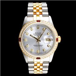 Rolex DateJust 18K/SS 1.50ct Diamond Watch