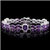 Image 1 : `14k Gold 31ct Amethyst 1.40ct Diamond Bracelet