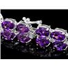 Image 2 : `14k Gold 31ct Amethyst 1.40ct Diamond Bracelet