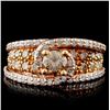 Image 1 : 14K Rose Gold 2.19ctw Diamond Ring