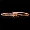 Image 1 : 14K Rose Gold 2.05ctw Fancy Color Diamond Earrings