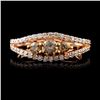 Image 1 : 14K Rose Gold 0.79ctw Fancy Color Diamond Ring