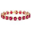 Image 3 : `14k Gold 45.80ct Ruby 1.20ct Diamond Bracelet
