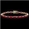Image 1 : `14k Gold 13ct Ruby 0.55ct Diamond Bracelet
