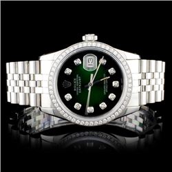Rolex SS DateJust 1.00ctw Diamond Gents Wristwatch