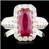 Image 1 : 18K Gold 2.78ct Ruby & 0.73ctw Diamond Ring