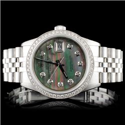 Rolex SS DateJust 1.50ct Diamond Gents Wristwatch