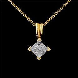 18K Yellow Gold 0.50ctw Diamond Pendant