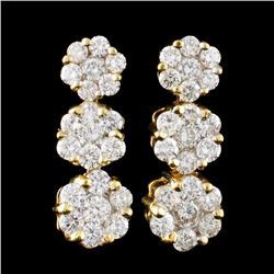 18K Yellow Gold 1.95ctw Diamond Earrings