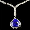 Image 1 : 18K White Gold 5.96ct Tanzanite & 3.47ct Diamond N