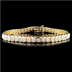 14K Gold 8.12ctw Diamond Tennis Bracelet