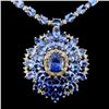 Image 2 : 14K Gold 43.36ctw Tanzanite & 2.07ctw Diamond Neck