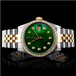 Rolex YG/SS DateJust 1.50ct Diamond Gent's Watch