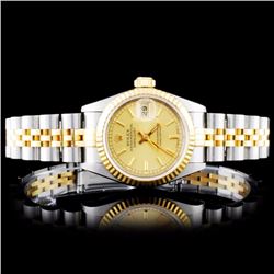 Rolex YG/SS DateJust Ladies Champagne Wristwatch