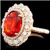 Image 2 : 14K Gold 3.02ct Opal & 1.11ctw Diamond Ring
