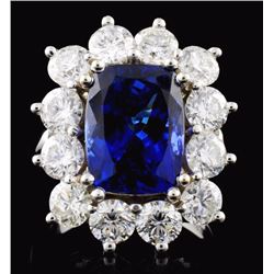 18K Gold 5.64ct Tanzanite & 3.75ct Diamond Ring