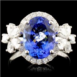 14K Gold 2.90ct Tanzanite & 1.05ctw Diamond Ring