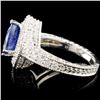 Image 2 : 18K Gold 3.58ct Sapphire & 1.79ctw Diamond Ring
