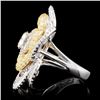 Image 3 : 18K Gold 4.61ctw Fancy Color Diamond Ring