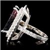Image 3 : 14K Gold 10.74ct Tourmaline & 2.04ctw Diamond Ring