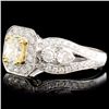 Image 2 : 18K Gold 1.51ctw Fancy Color Diamond Ring