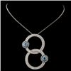 Image 2 : 18K White Gold 1.28ctw Fancy Color Diamond Pendant