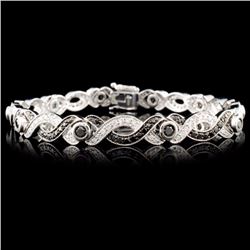 14K Gold 2.47ctw Fancy Color Diamond Bracelet