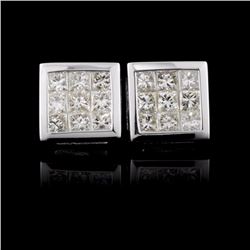 18K White Gold 0.92ctw Diamond Earrings