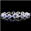 Image 2 : 14K Gold 14.84ct Tanzanite & 2.87ctw Diamond Brace
