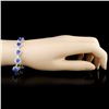 Image 3 : 14K Gold 14.84ct Tanzanite & 2.87ctw Diamond Brace