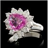 Image 2 : 14K White Gold 2.18ct Sapphire & 0.87ct Diamond Ri