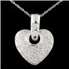 Image 1 : 14K White Gold 2.23ctw Diamond Pendant