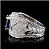 Image 3 : 14K White Gold 2.50ct Sapphire & 1.36ct Diamond Ri