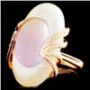 Image 2 : 14K Gold 18.04ct Quartz & 0.35ctw Diamond Ring