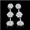 Image 2 : 14k White Gold 2.10ctw Diamond Earrings
