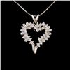 Image 1 : 14K White Gold 1.85ctw Diamond Pendant