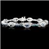 Image 1 : 14K White Gold 3.76ctw Fancy Color Diamond Bracele