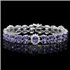 Image 1 : 14K White Gold 23.45ct Tanzanite & 1.30ct Diamond
