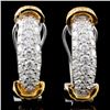 Image 1 : 18K Two Tone 1.41ct Diamond Earrings