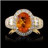 Image 1 : 18K Yellow Gold 3.10ct Sapphire & 1.04ct Diamond R