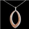 Image 1 : 14K Gold 1.21ctw Fancy Diamond Pendant
