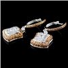 Image 2 : 14K White Gold 1.70ctw Fancy Color Diamond Earring