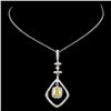 Image 2 : 18K Gold 1.03ctw Fancy Diamond Pendant