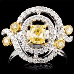 18K Gold 1.11ctw Fancy Color Diamond Ring