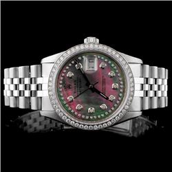 Rolex SS DateJust Men's 1.50ct Diamond Wristwatch