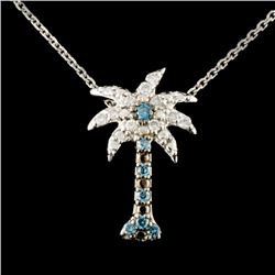 14K Gold 0.25ctw Fancy Color Diamond Pendant