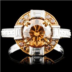 14K Gold 2.85ctw Fancy Color Diamond Ring